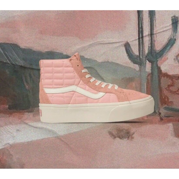 VANS x JOE FRESHGOODS SIZE 12 SK8-HI PLATFORM LX CORAL PINK Shoes Sneakers RARE